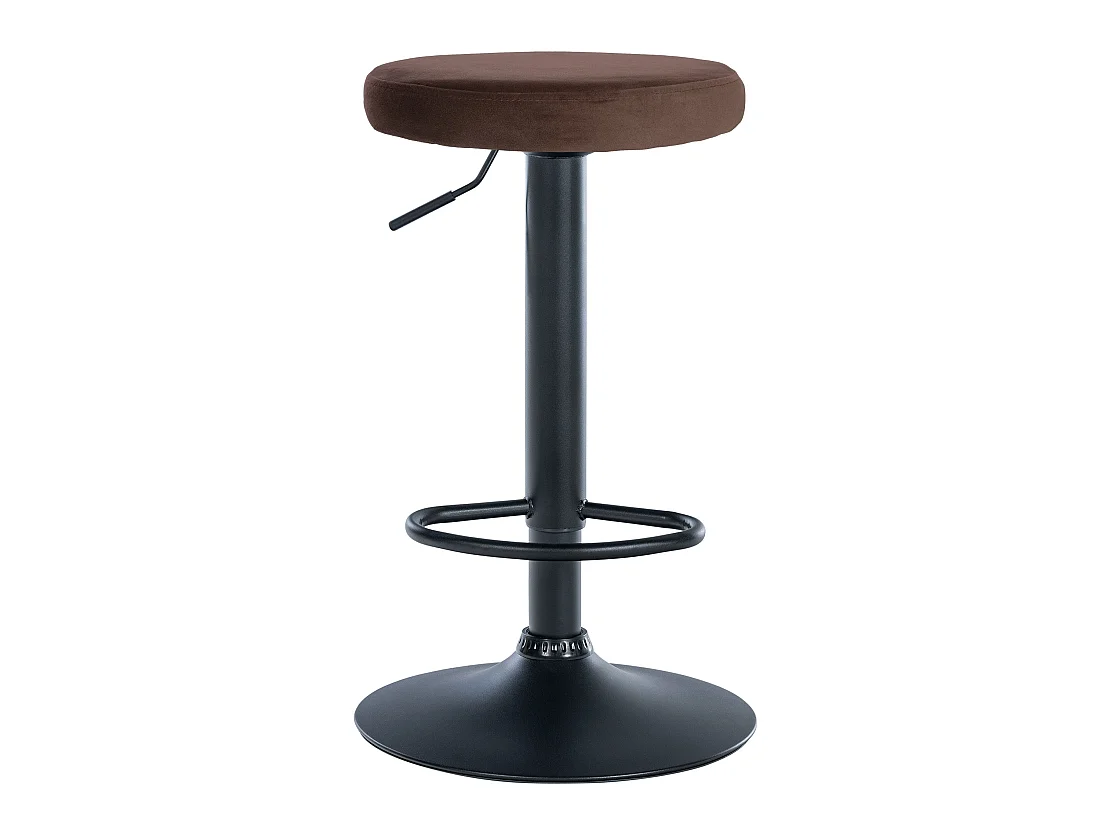 Tabouret de bar - Velours & Noir - Marron - Ponte