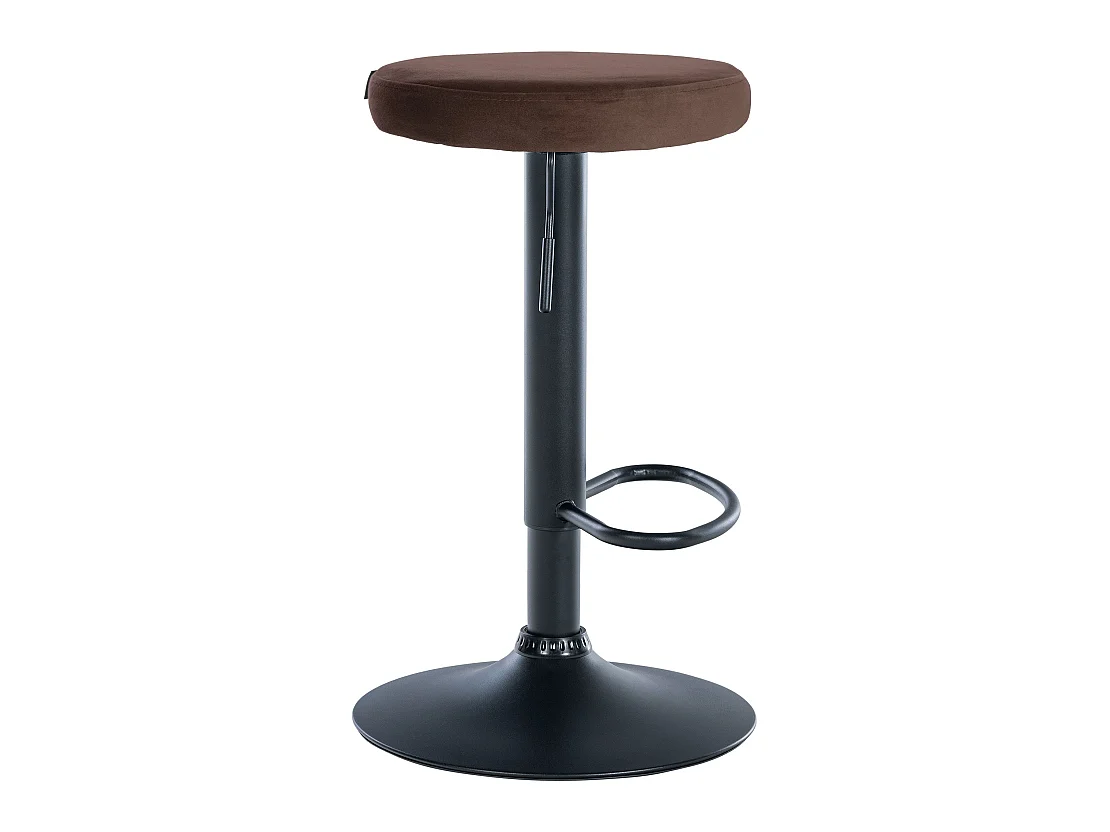 Tabouret de bar - Velours & Noir - Marron - Ponte