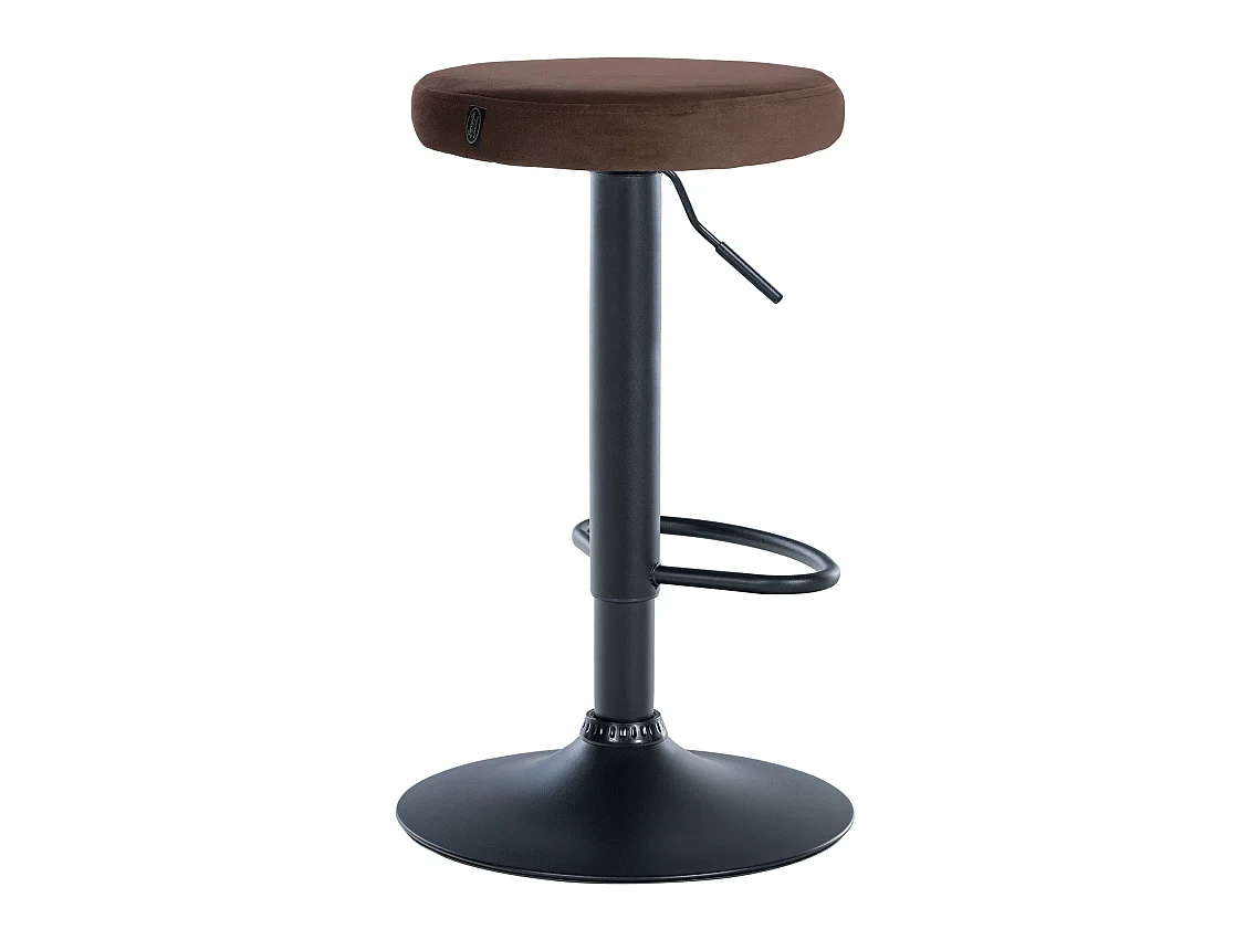 Tabouret de bar - Velours & Noir - Marron - Ponte
