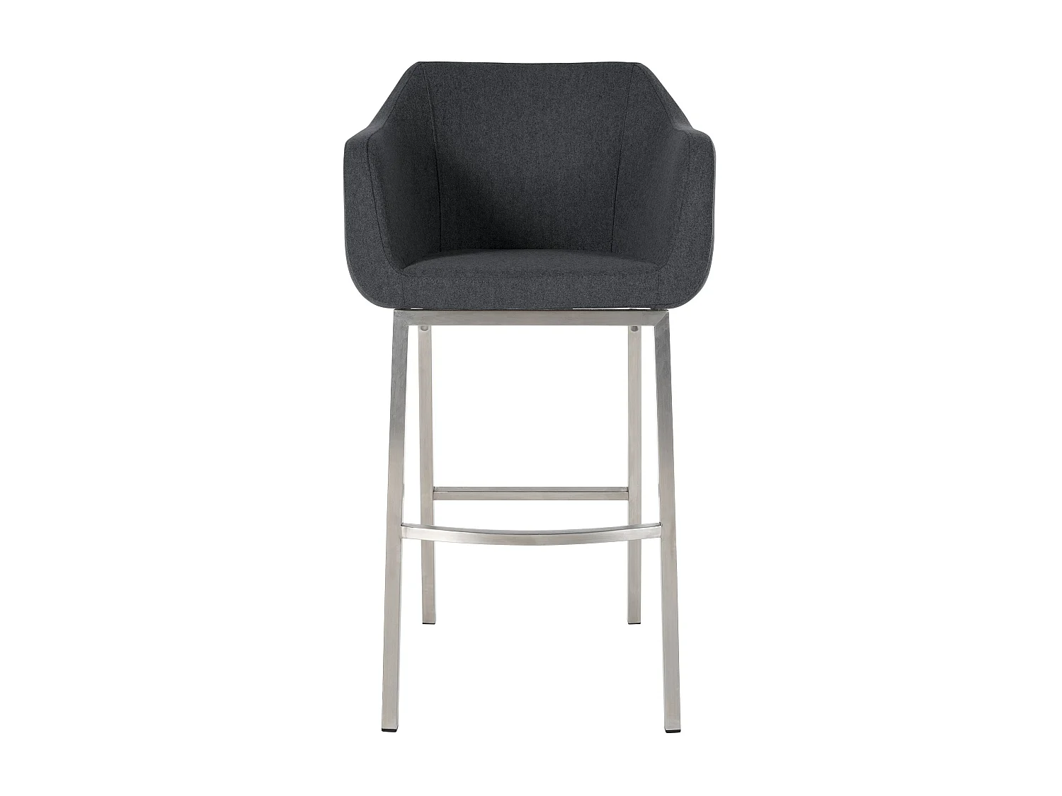 Tabouret de bar - Feutrine & Métal - Gris - Monea