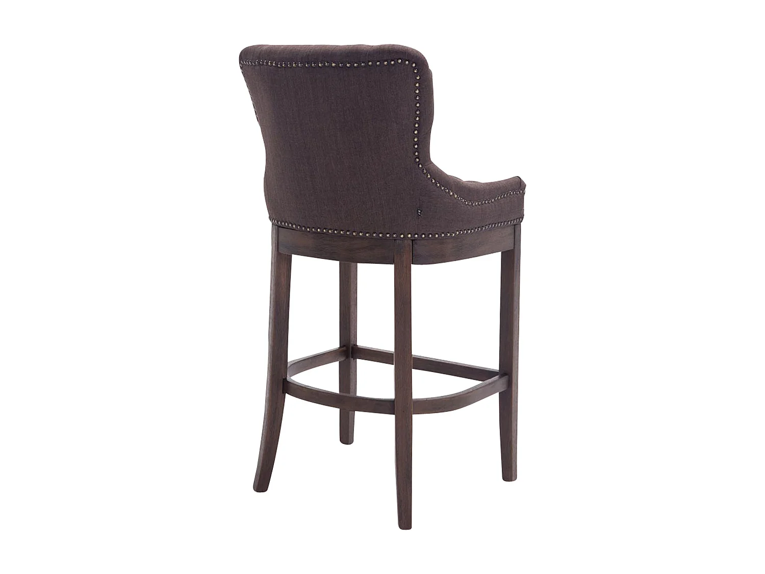Tabouret de bar - Tissu & Bois - Marron - Lakewood