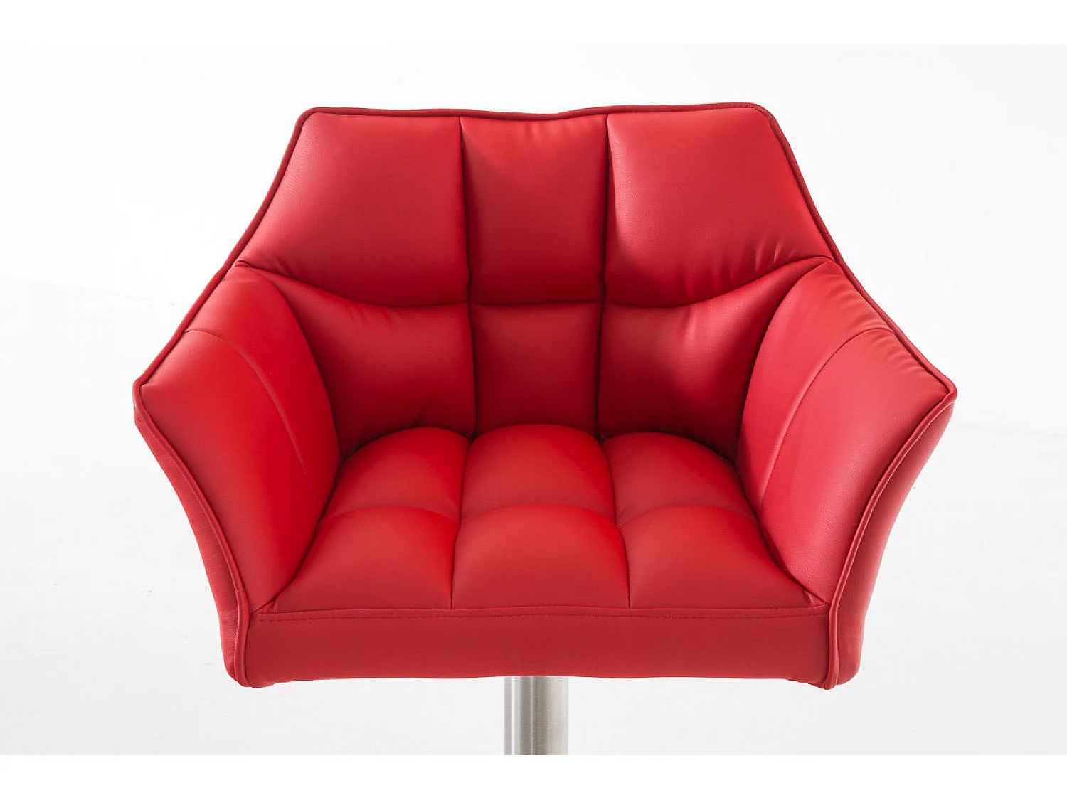 Tabouret de bar - Similicuir & Acier inoxydable - Rouge - Damaso