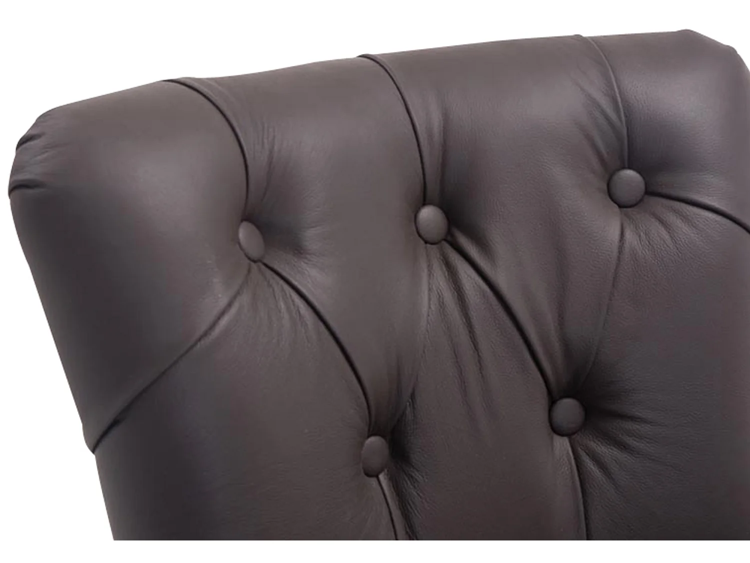 Tabouret de bar - Véritable cuir & Bois - Marron - Lakewood