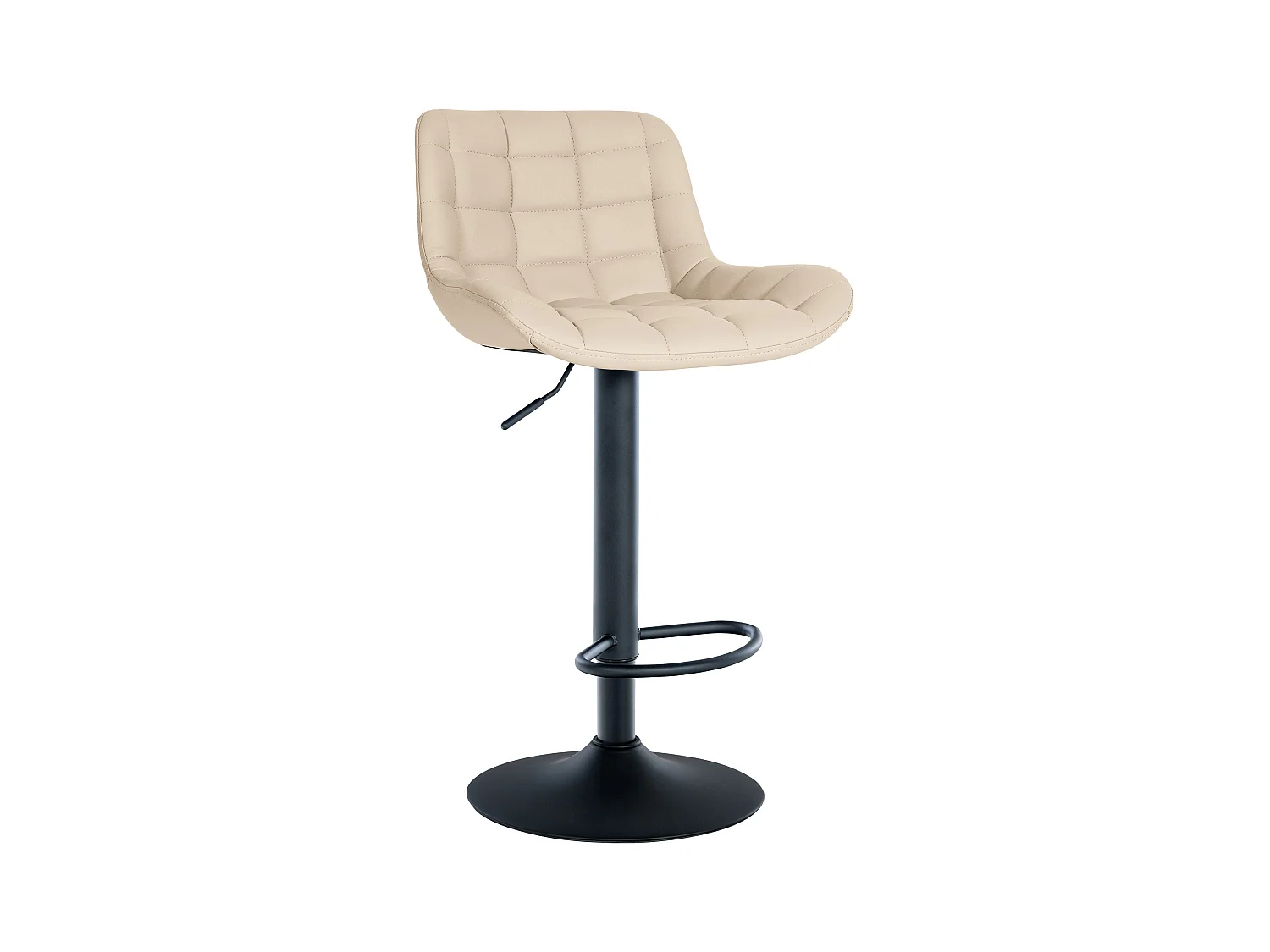 Tabouret de bar - Similicuir - Crème - Tover