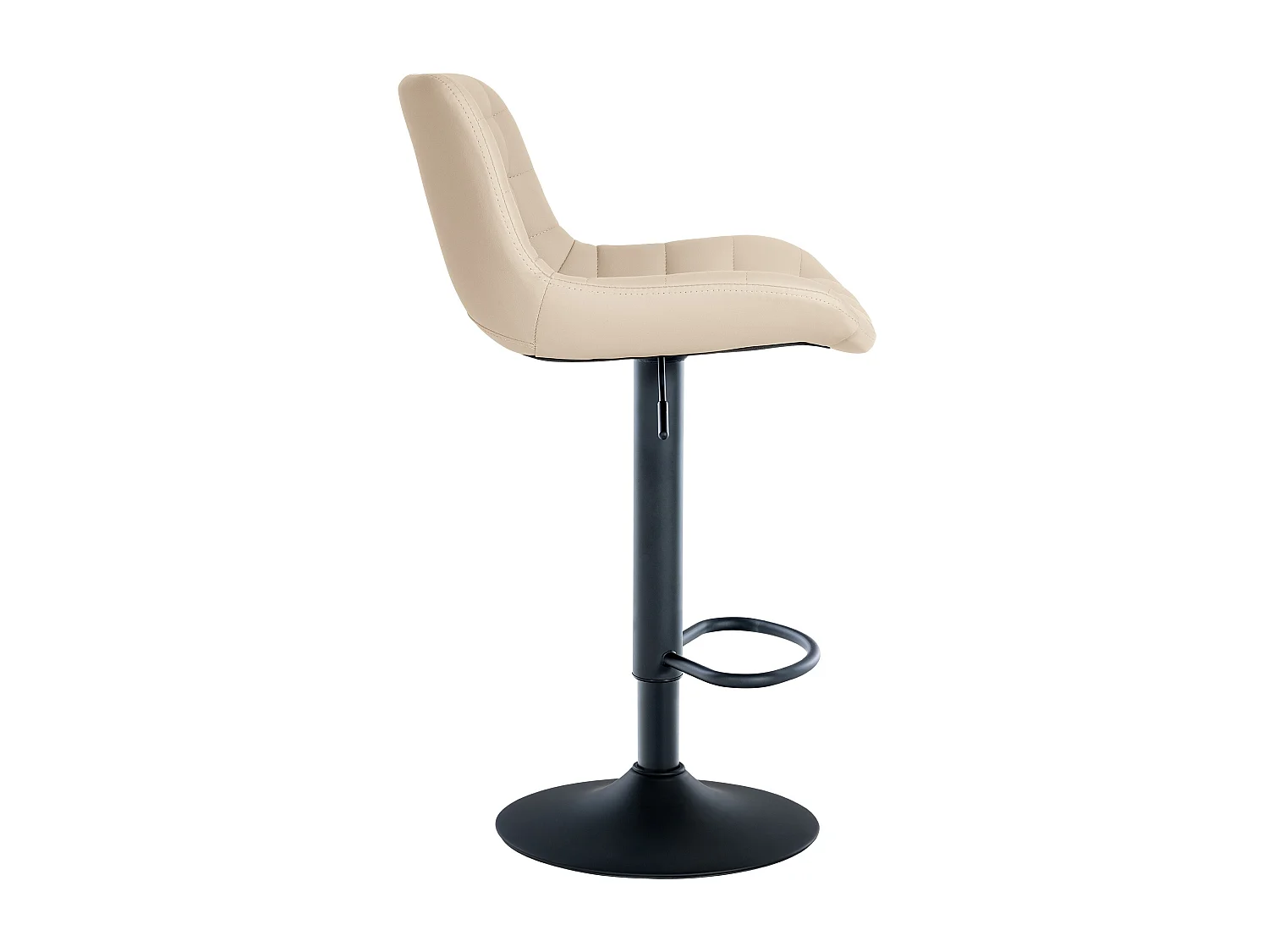 Tabouret de bar - Similicuir - Crème - Tover