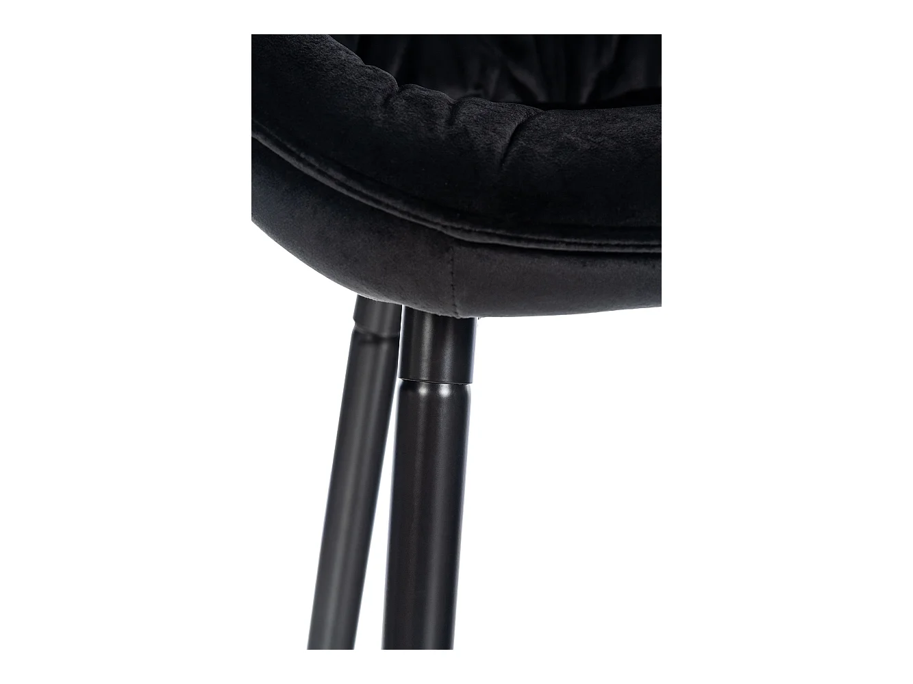 Tabouret de bar - Velours & Métal - Noir - Gibson 76