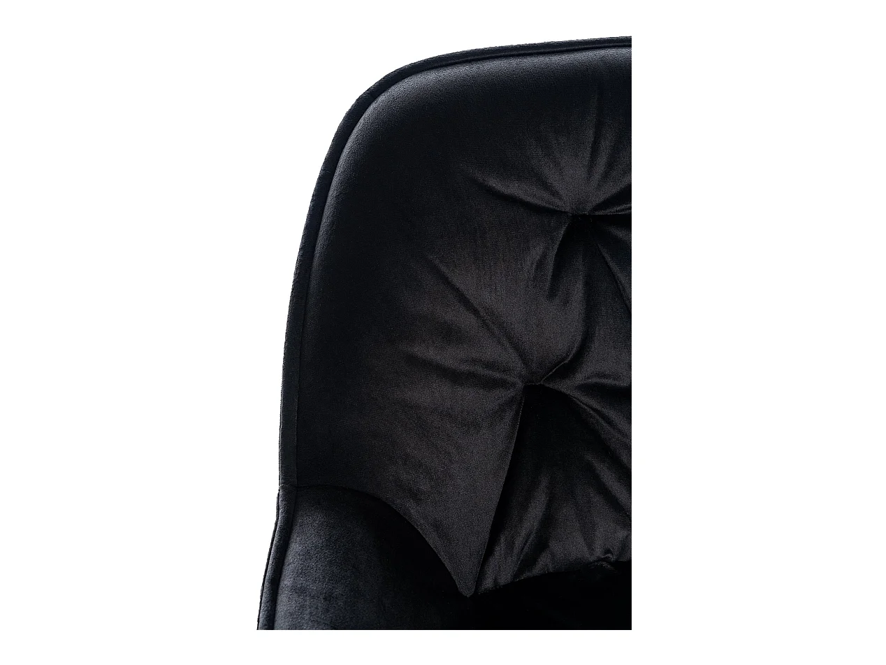 Tabouret de bar - Velours & Métal - Noir - Gibson 76