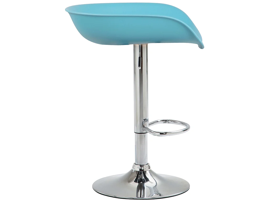 Lot de 4  Tabouret de bar - Plastique & Métal - Bleu - Anaheim