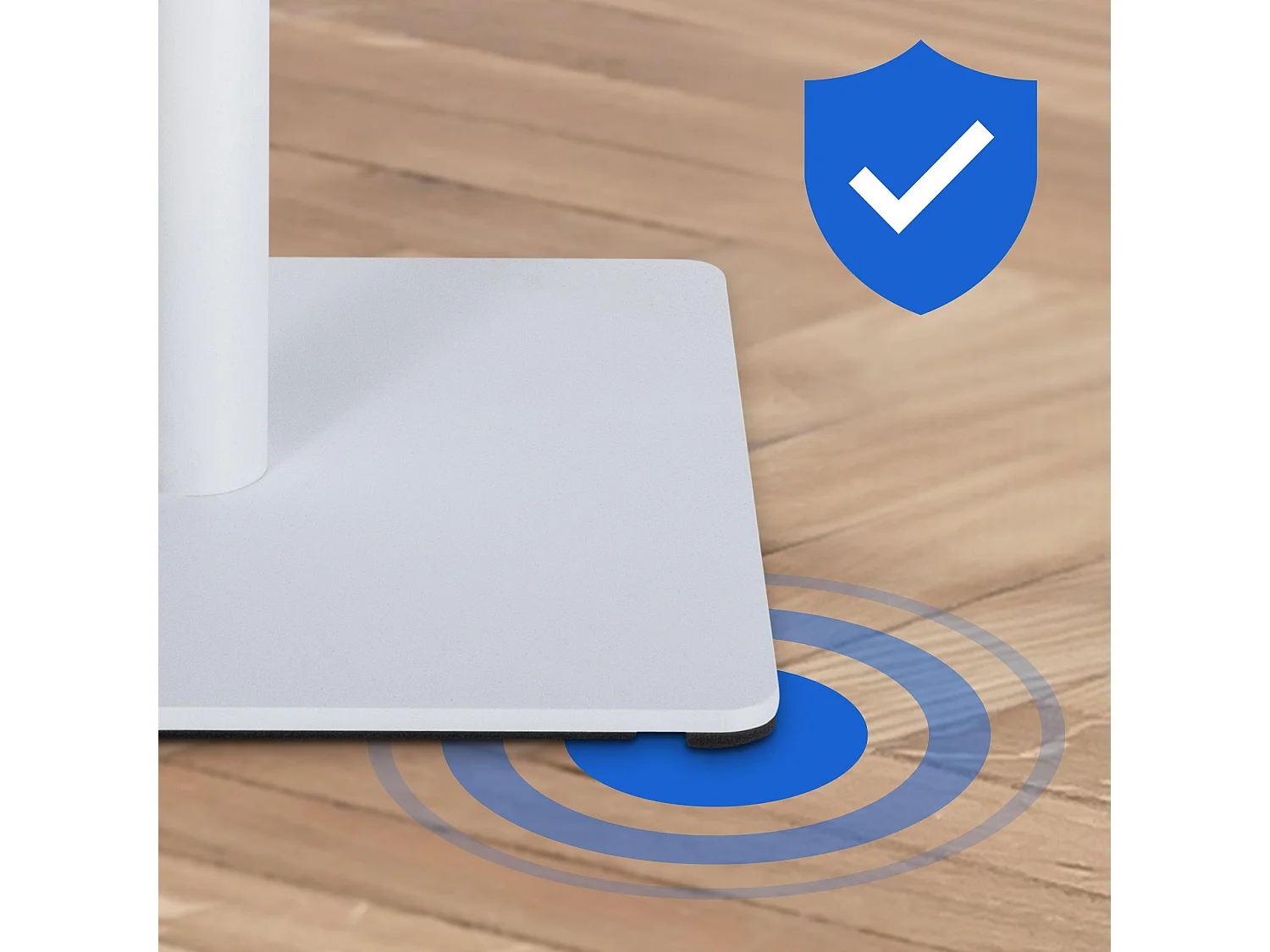 Lot de 2  Tabouret de bar - Tissu & Blanc - Gris - Damaso