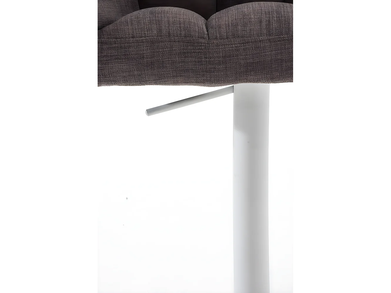 Lot de 2  Tabouret de bar - Tissu & Blanc - Gris - Damaso