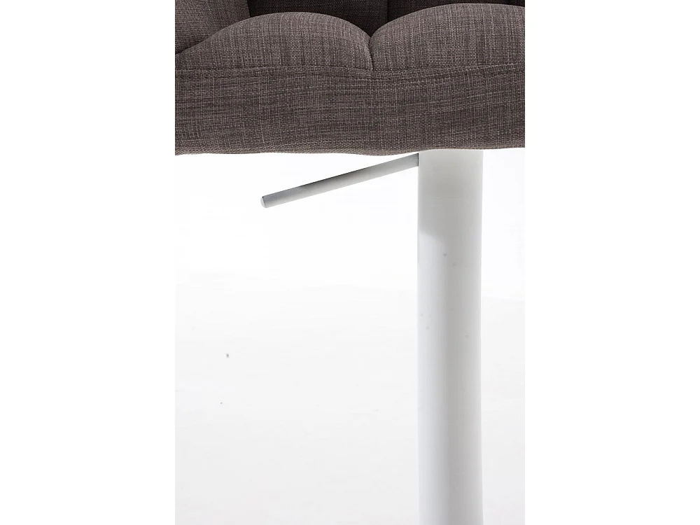 Lot de 2  Tabouret de bar - Tissu & Blanc - Gris - Damaso