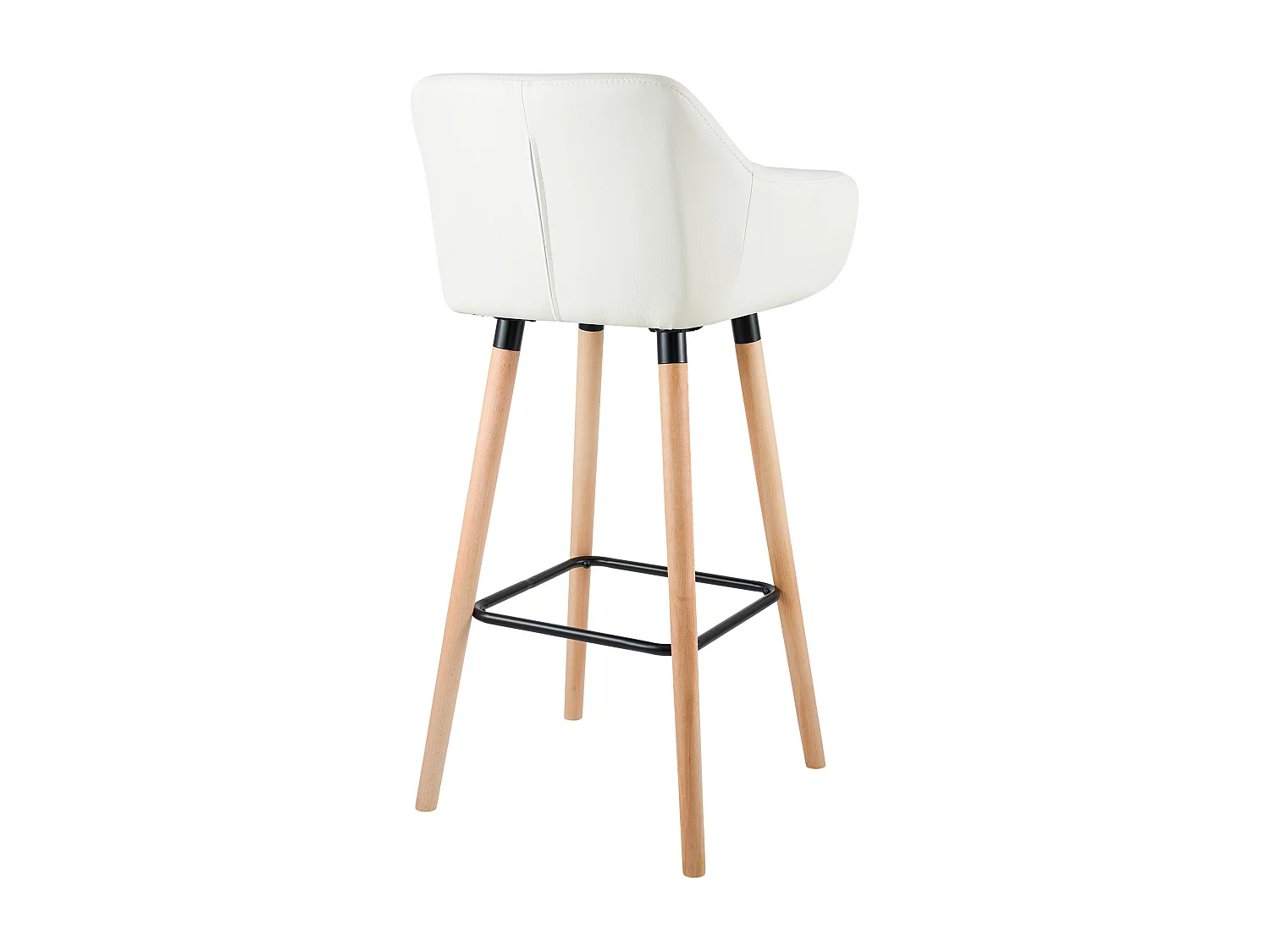 Lot de 2  Tabouret de bar - Similicuir - Crème - Grant