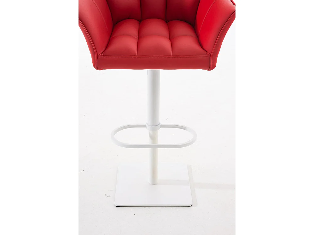 Barkruk - Kunstleer & wit - rood - Damaso