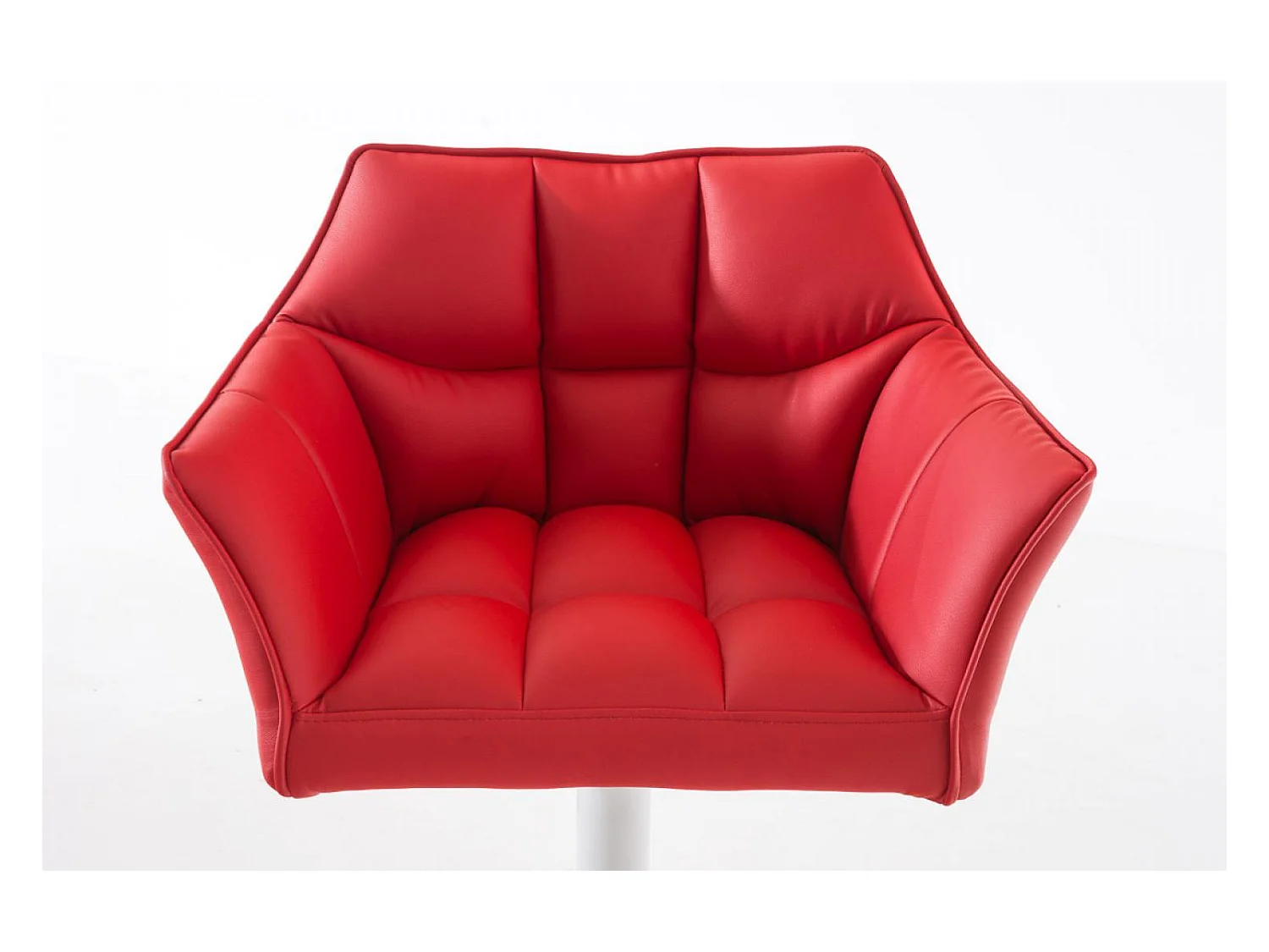 Barhocker - Kunstleder & weiß - rot - Damaso