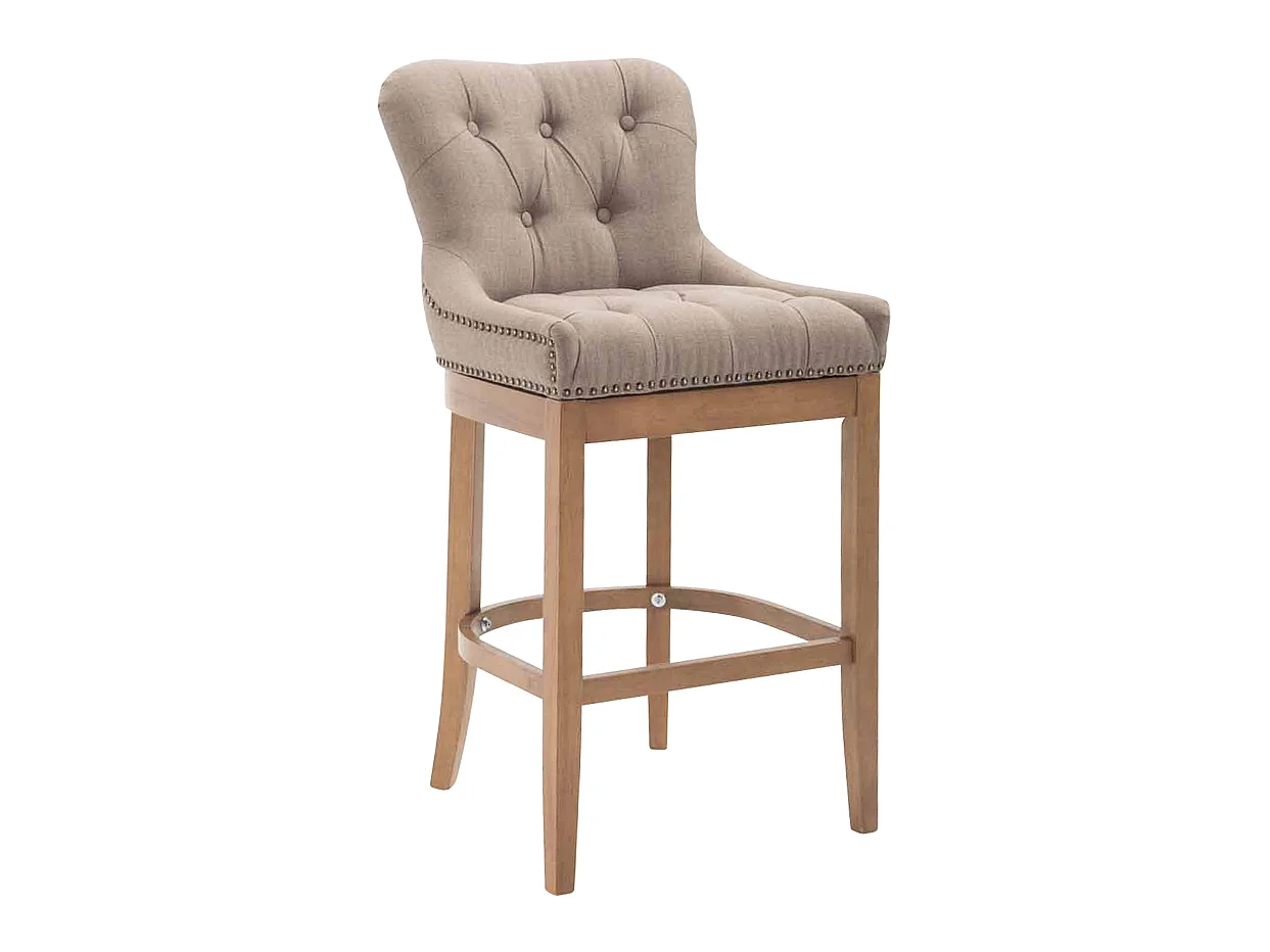 Tabouret de bar - Tissu & Antique - Taupe - Lakewood