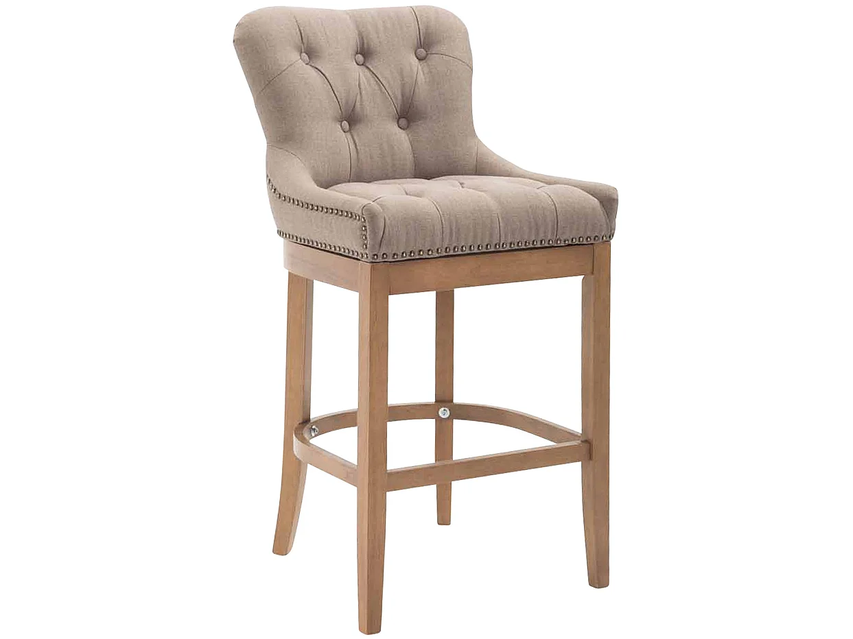 Tabouret de bar - Tissu & Antique - Taupe - Lakewood