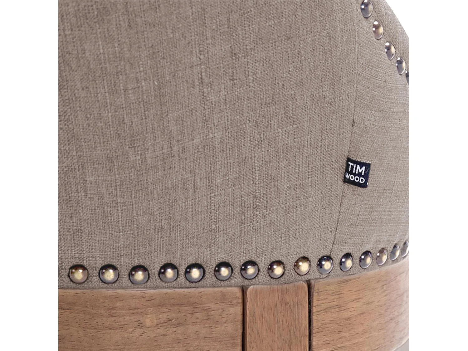 Tabouret de bar - Tissu & Antique clair - Taupe - Lakewood