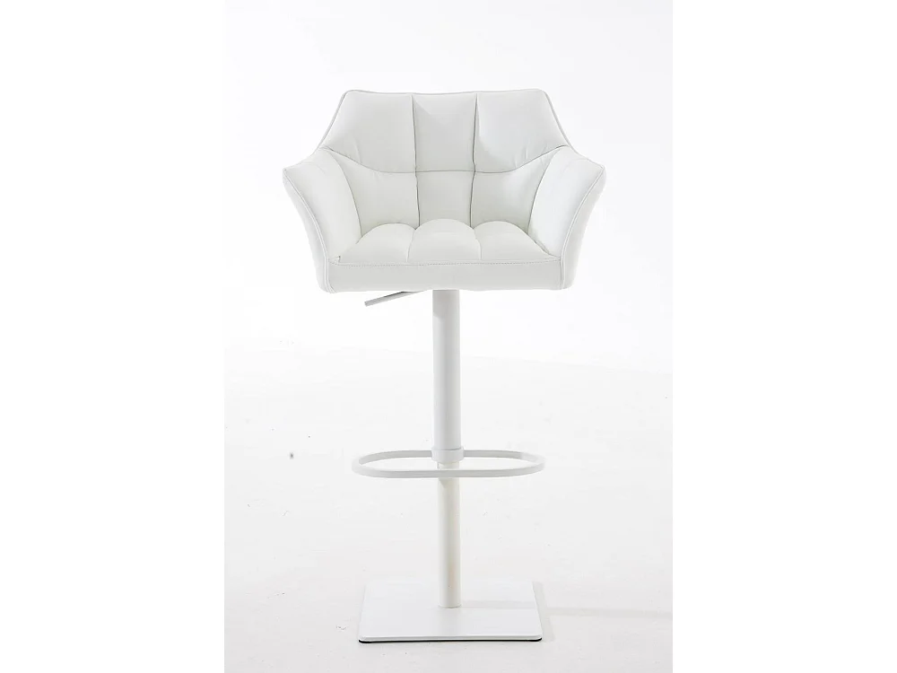 Tabouret de bar - Similicuir & Blanc - Blanc - Damaso