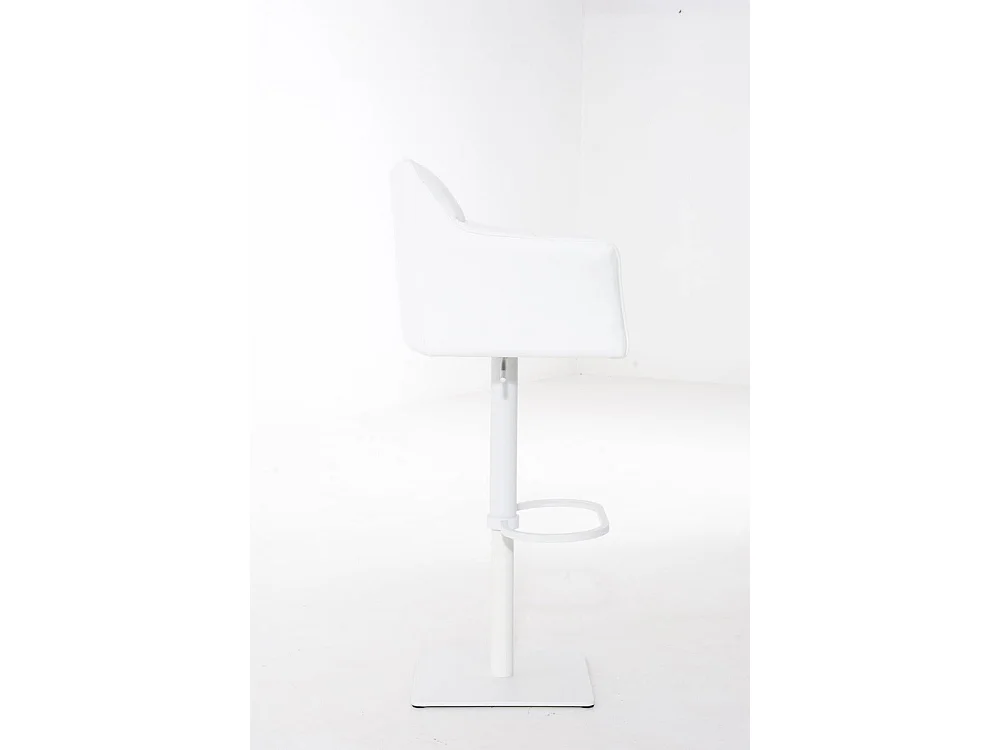 Tabouret de bar - Similicuir & Blanc - Blanc - Damaso