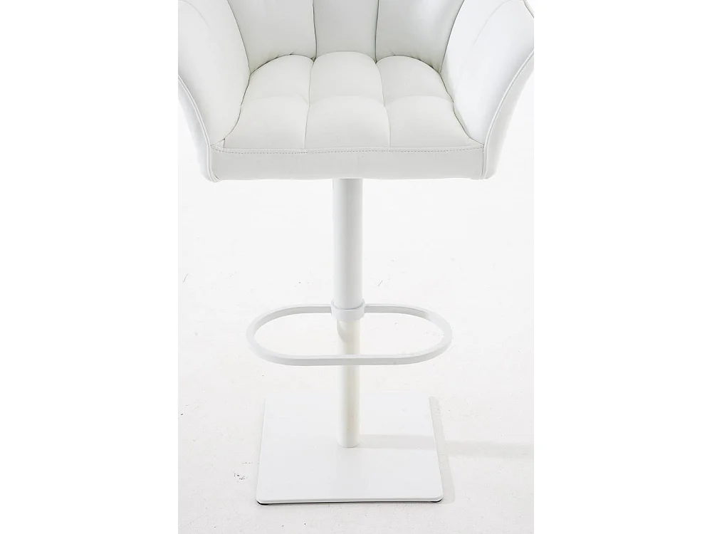 Tabouret de bar - Similicuir & Blanc - Blanc - Damaso