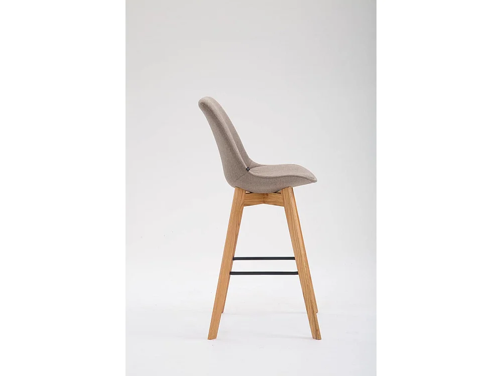 Barkruk - Stof & Hout - taupe - Metz