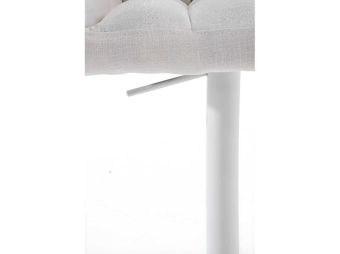 Lot de 2  Tabouret de bar - Tissu & Blanc - Blanc - Damaso