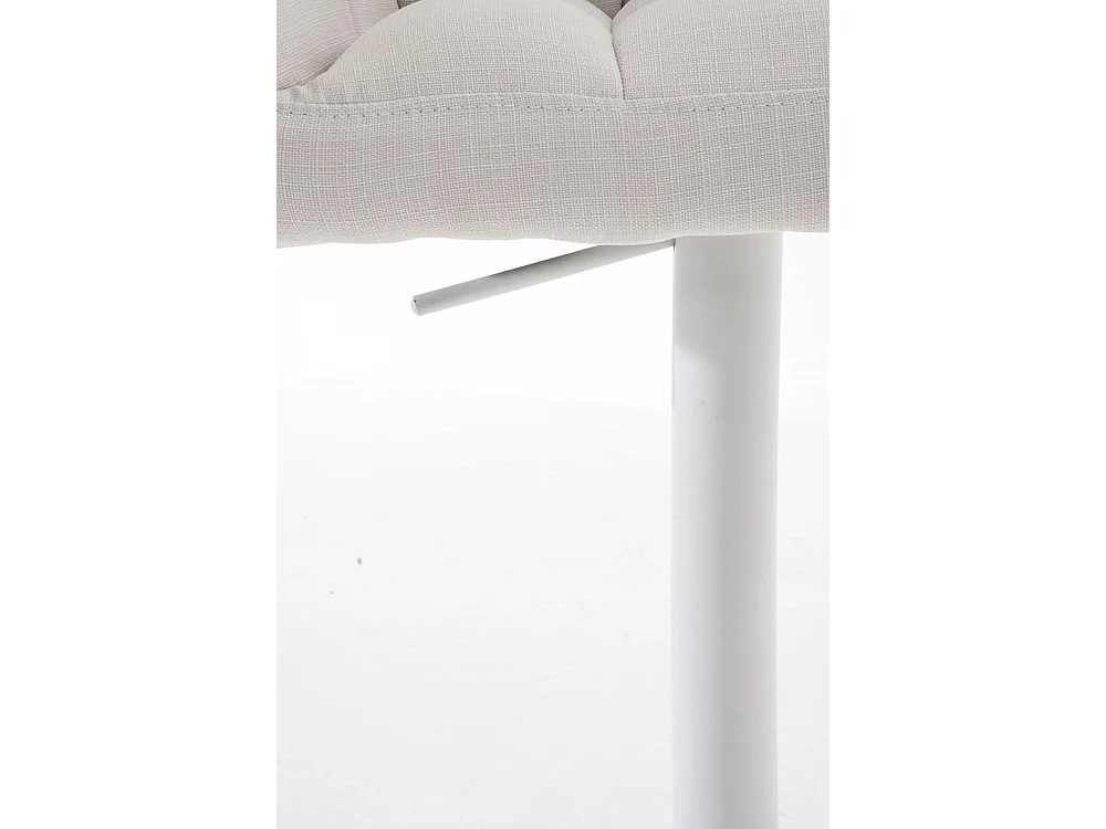 Lot de 2  Tabouret de bar - Tissu & Blanc - Blanc - Damaso
