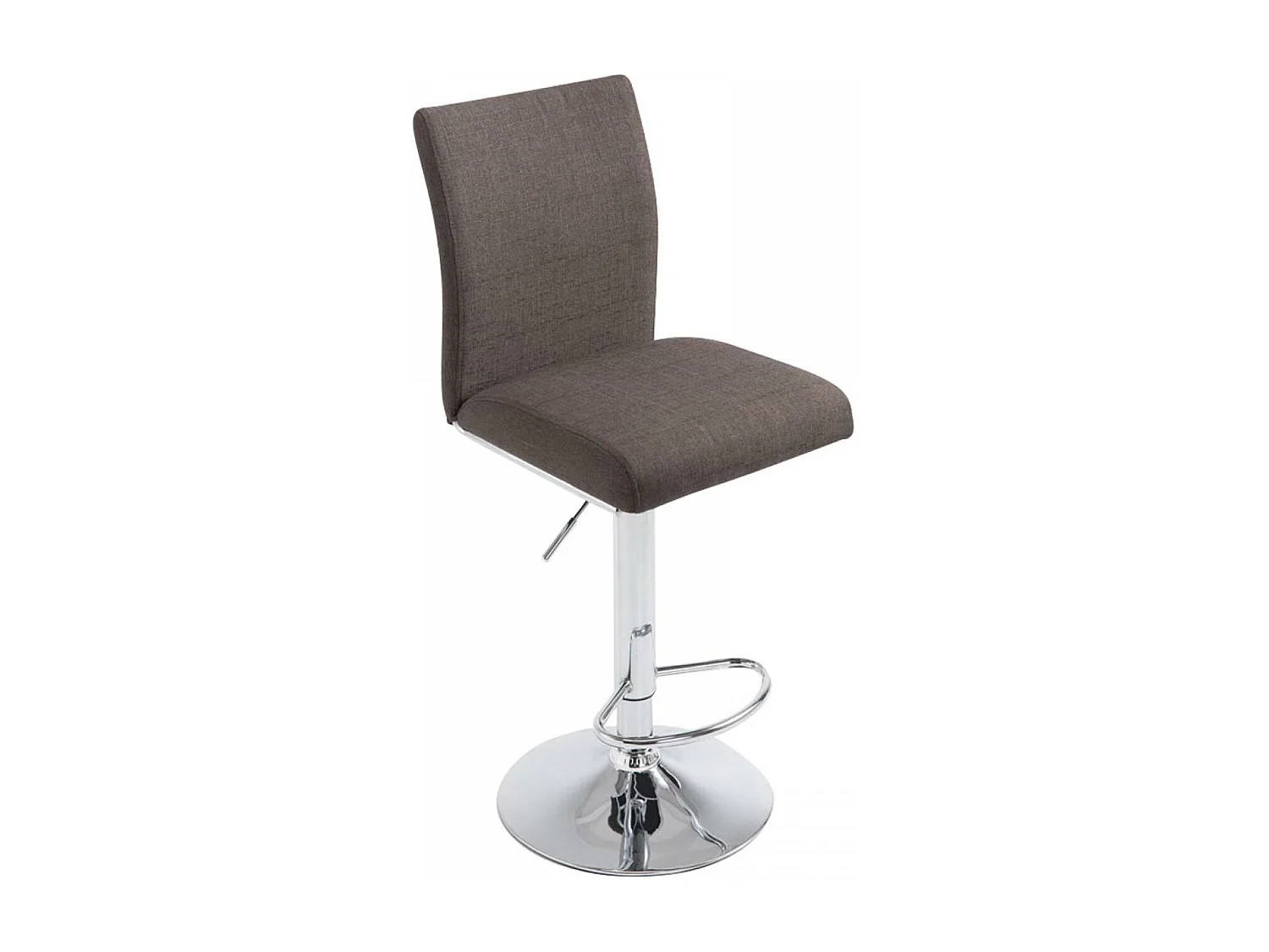 Sgabello da bar - Tessuto & Metallo in look cromato - grigio scuro - Köln