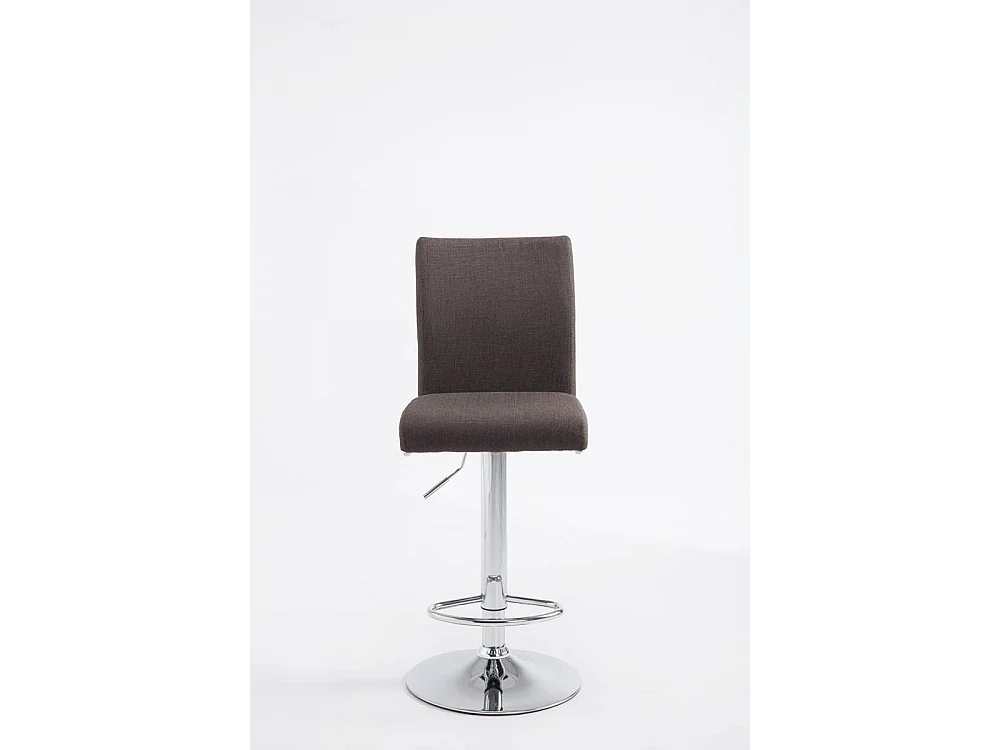 Sgabello da bar - Tessuto & Metallo in look cromato - grigio scuro - Köln