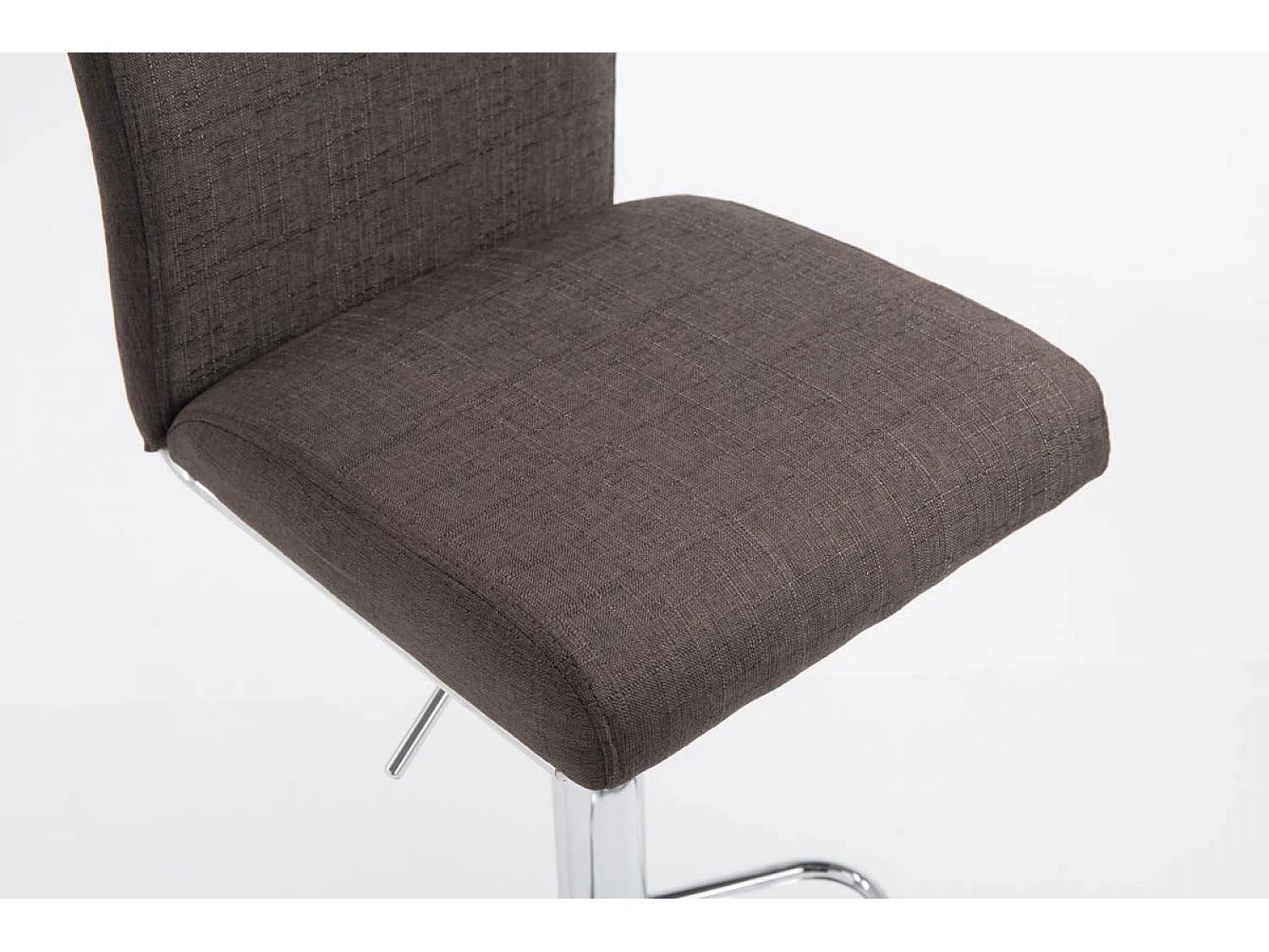 Sgabello da bar - Tessuto & Metallo in look cromato - grigio scuro - Köln