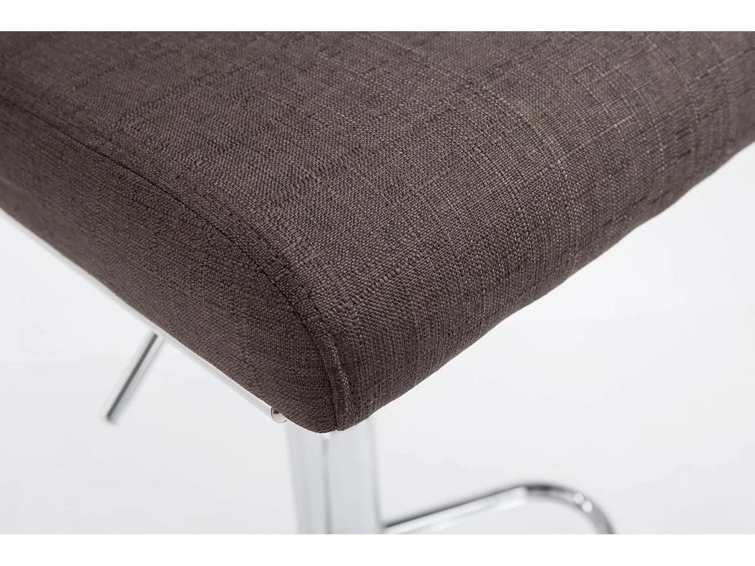 Sgabello da bar - Tessuto & Metallo in look cromato - grigio scuro - Köln