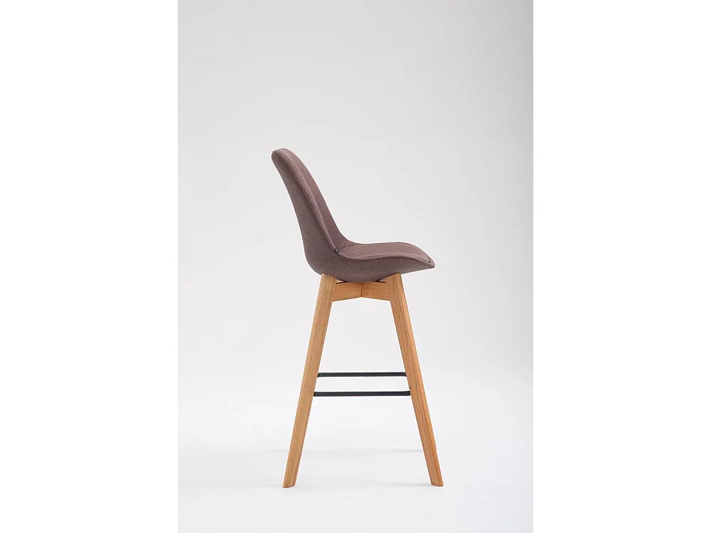 Barhocker - Stoff & Holz - braun - Metz