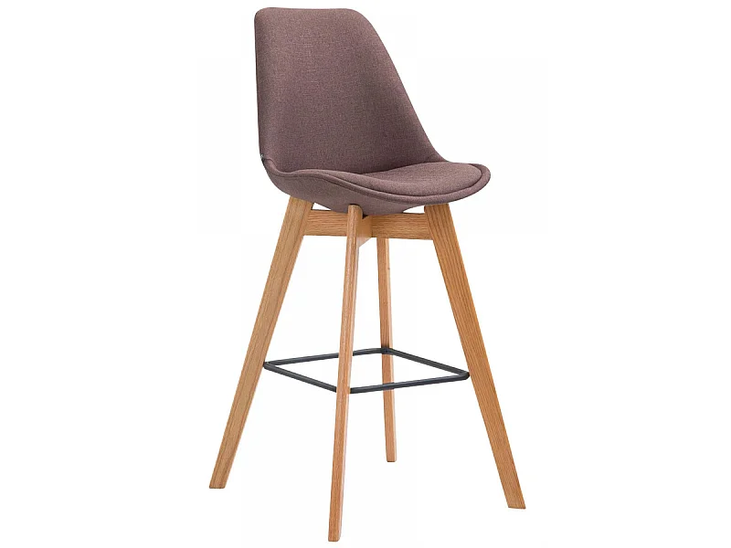 Barhocker - Stoff & Holz - braun - Metz