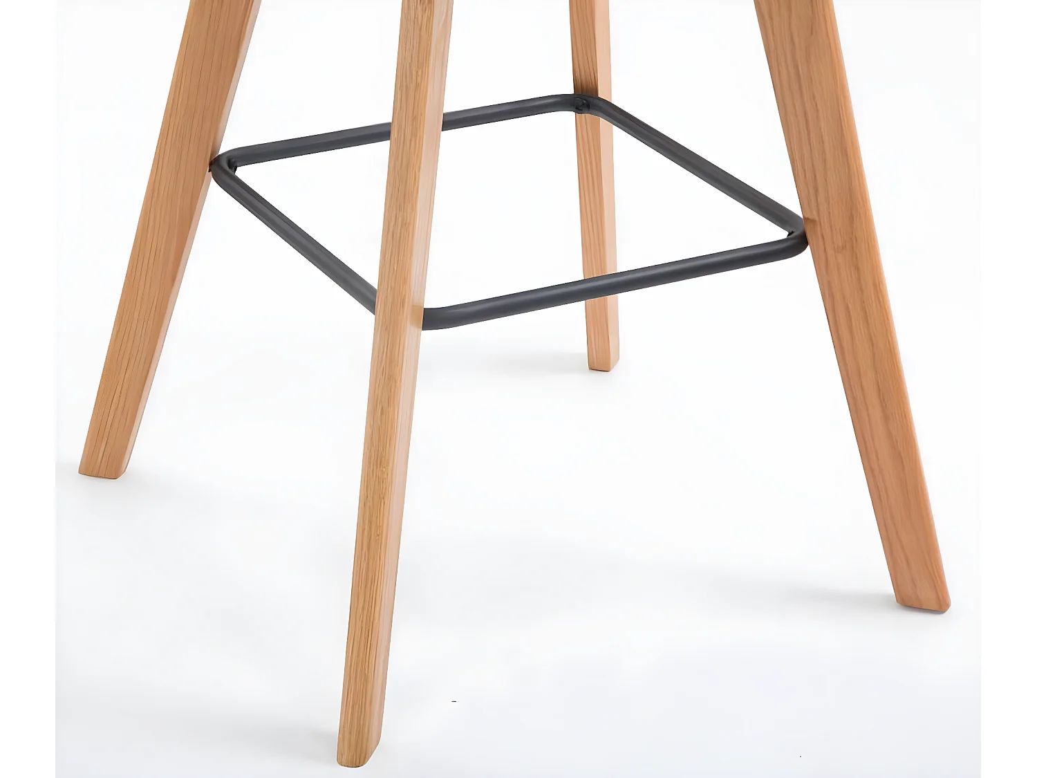 Lot de 2  Tabouret de bar - Tissu & Bois - Bleu - Metz