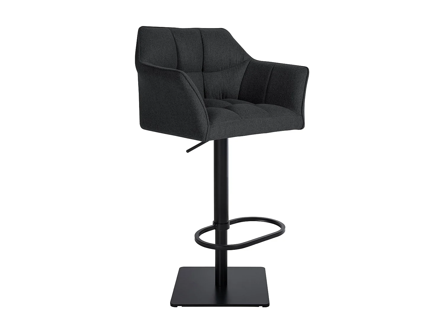 Tabouret de bar - Feutrine & Noir - Anthracite - Damaso