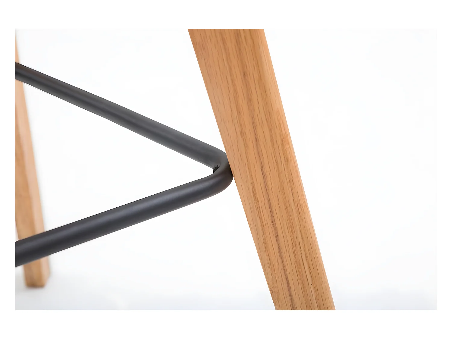 Lot de 2  Tabouret de bar - Similicuir & Bois - Marron - Metz