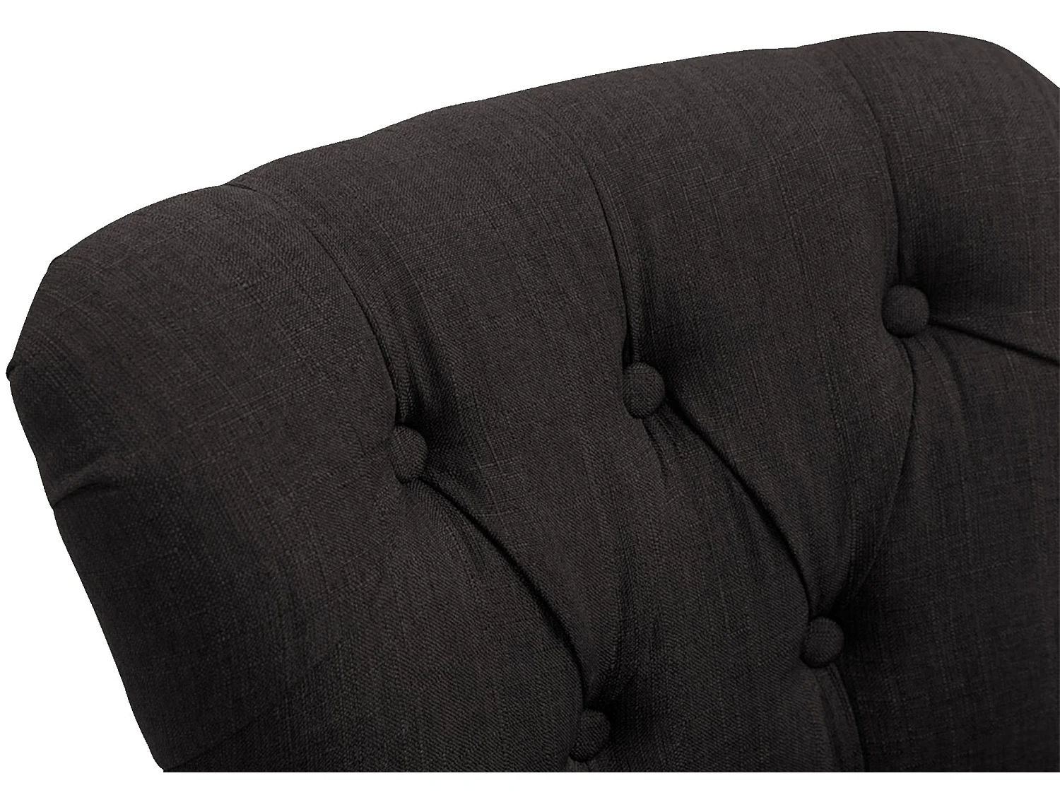 Tabouret de bar - Tissu & Antique - Noir - Lakewood