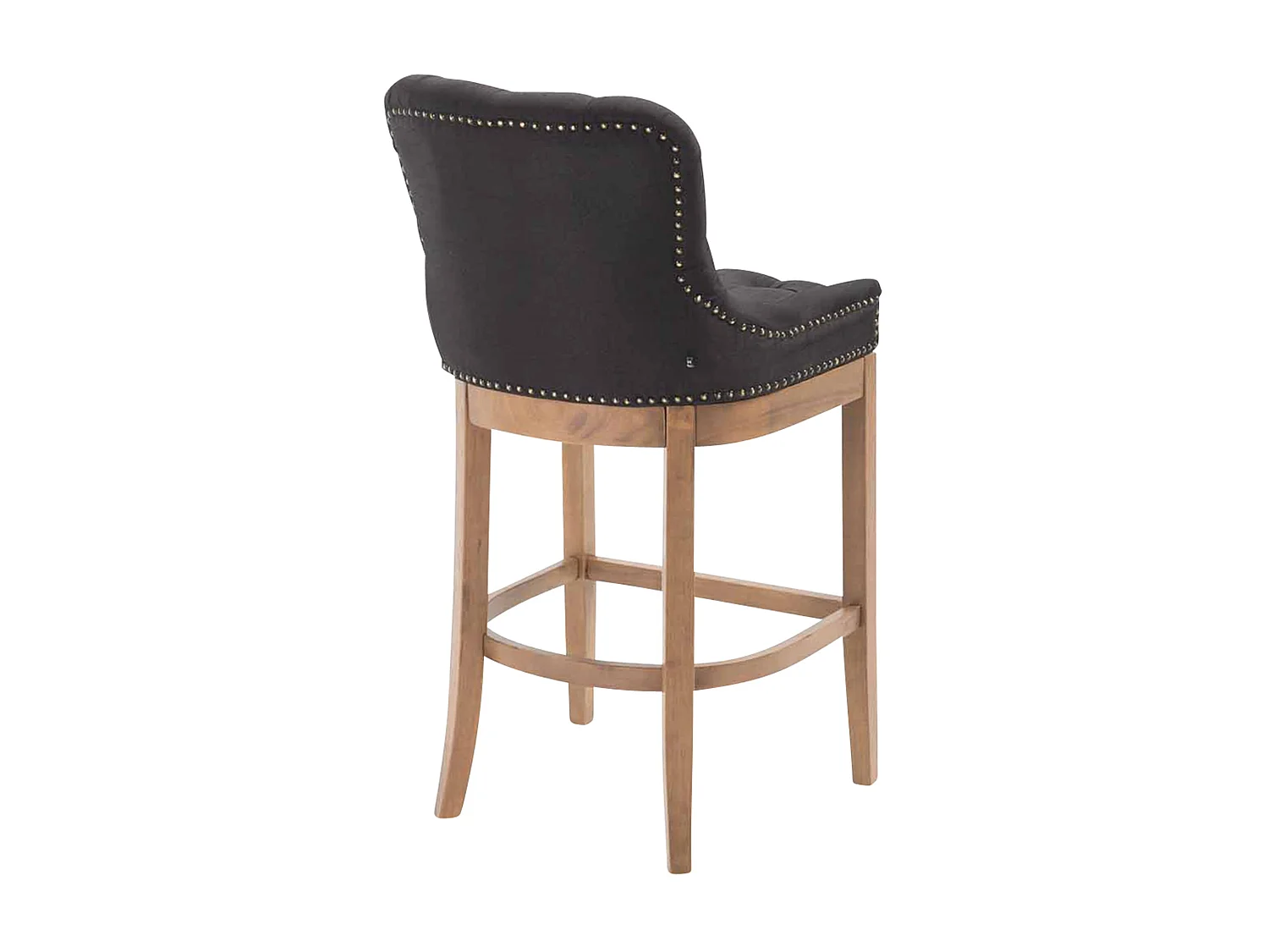 Tabouret de bar - Tissu & Antique - Noir - Lakewood
