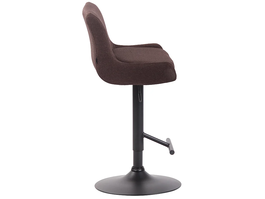 Tabouret de bar - Tissu & Métal - Marron - Club