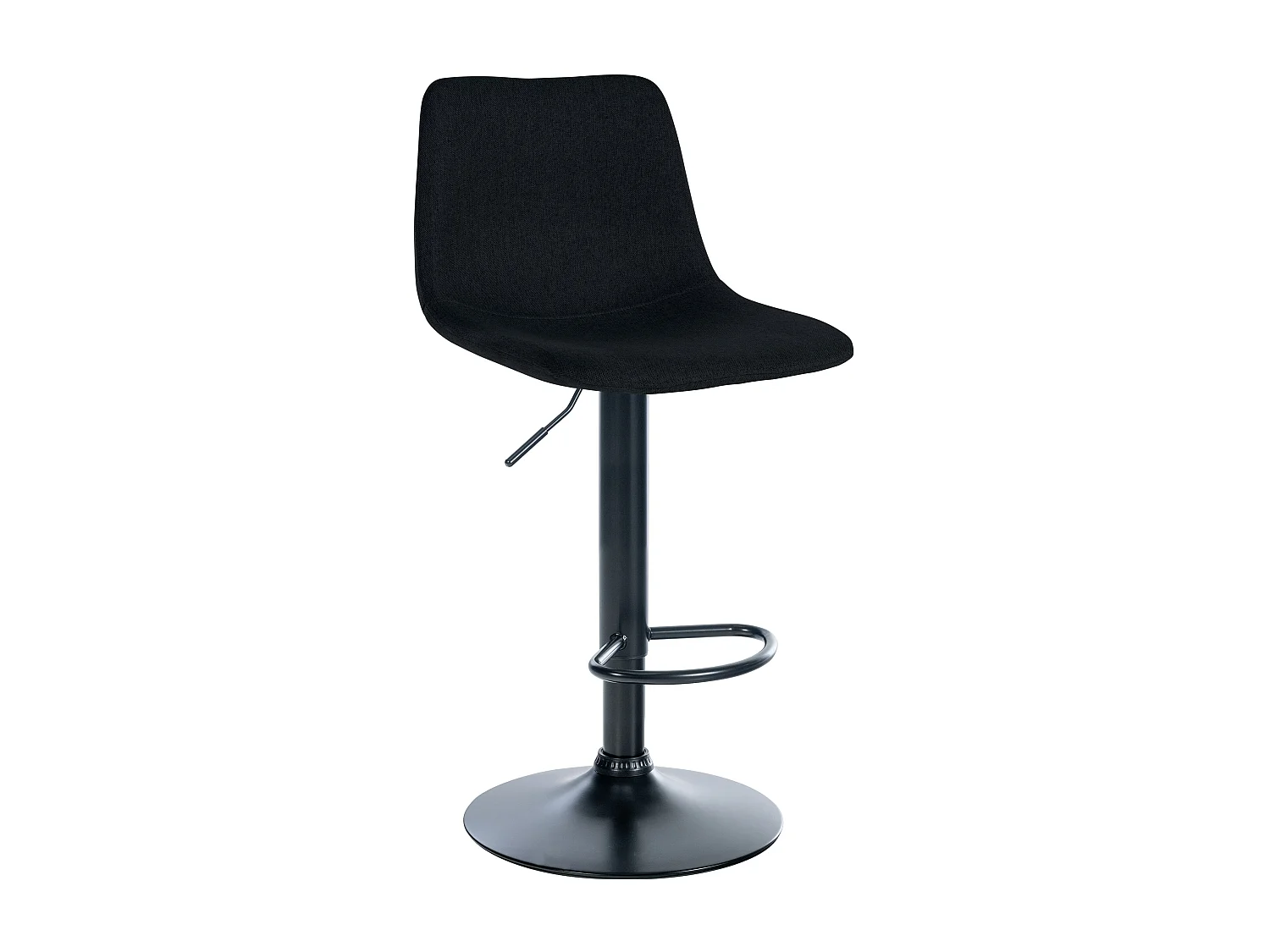 Tabouret de bar - Tissu & Métal - Noir - Divo