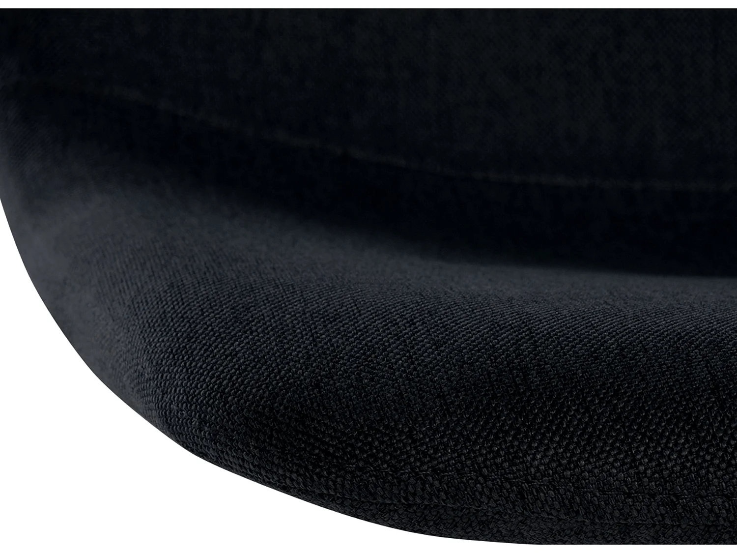 Tabouret de bar - Tissu & Métal - Noir - Divo