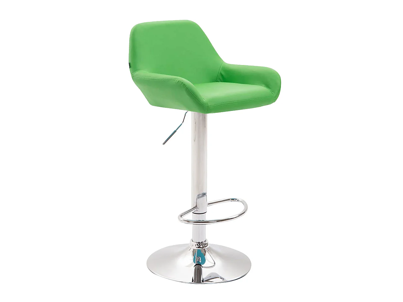 Tabouret de bar - Similicuir & Chrome - Vert - Braga