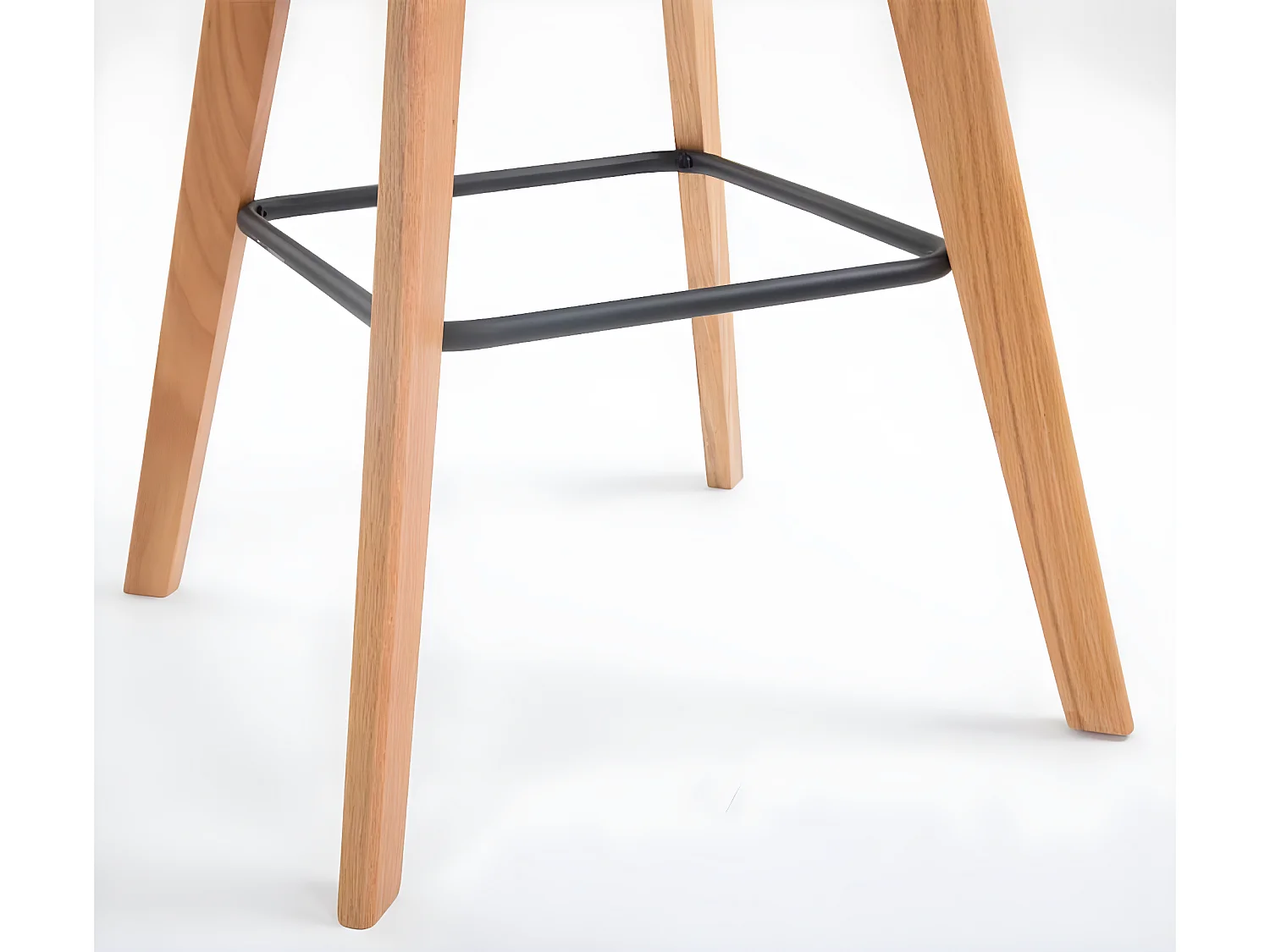 Lot de 2  Tabouret de bar - Plastique & Bois - Vert - Metz