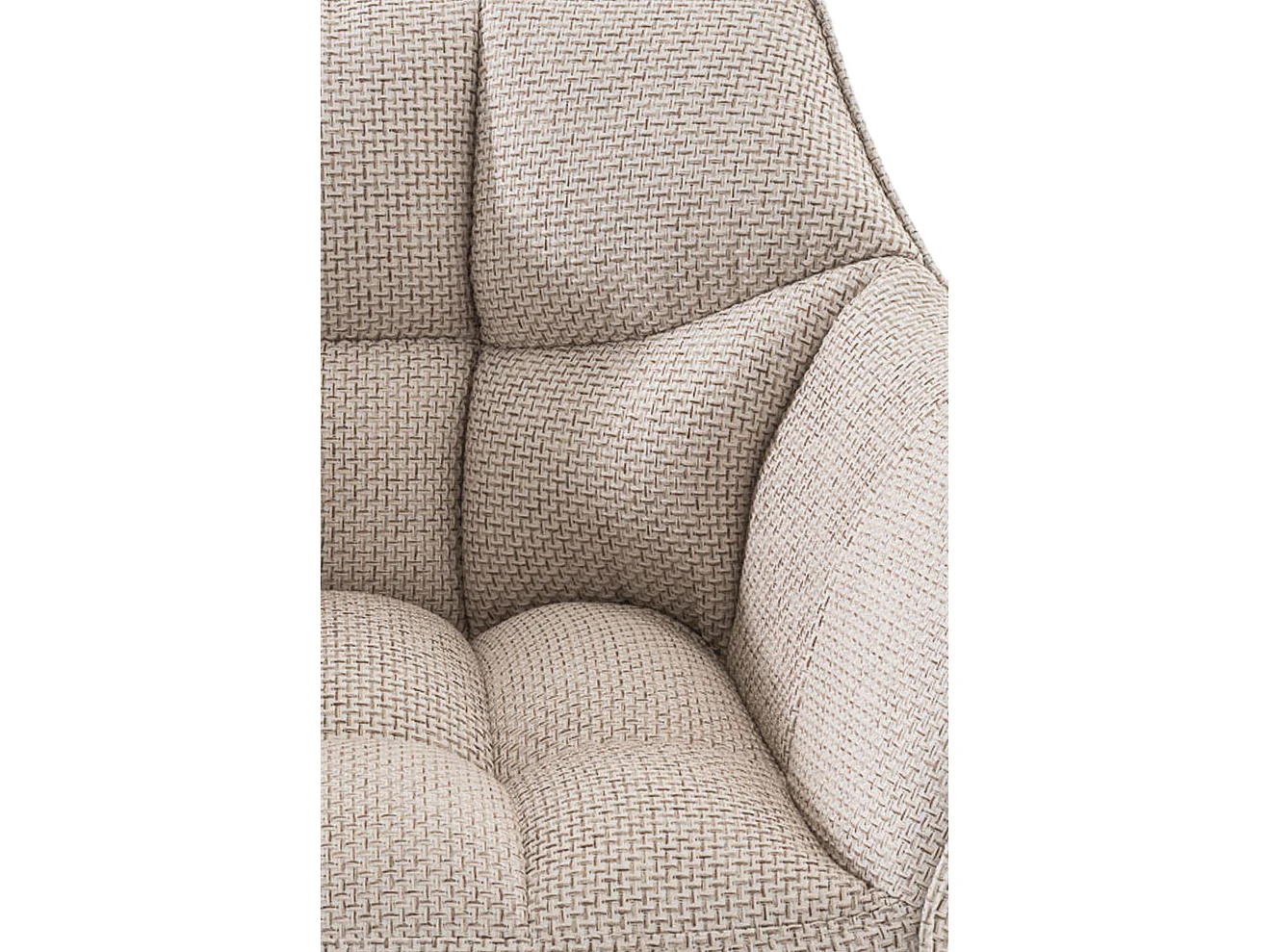 Tabouret de bar - Tissu & Blanc - Ivoire - Damaso