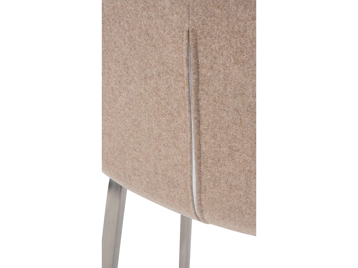 Tabouret de bar - Feutrine & Métal - Taupe - Monea