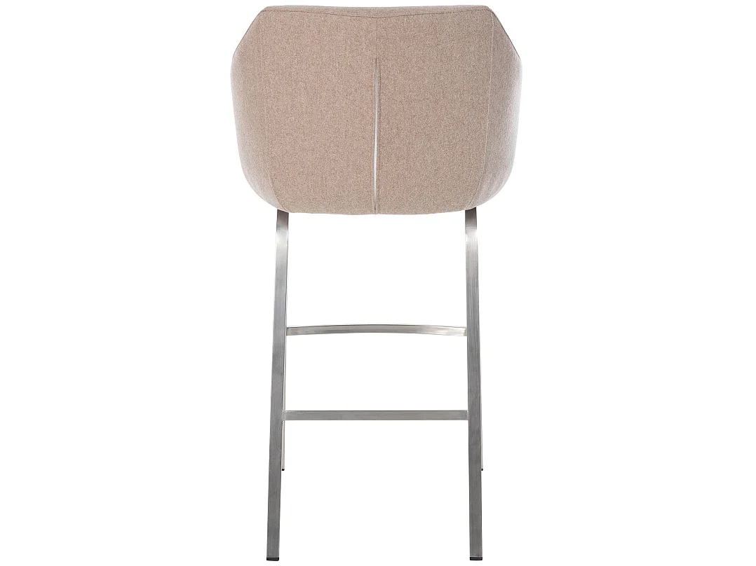 Tabouret de bar - Feutrine & Métal - Taupe - Monea