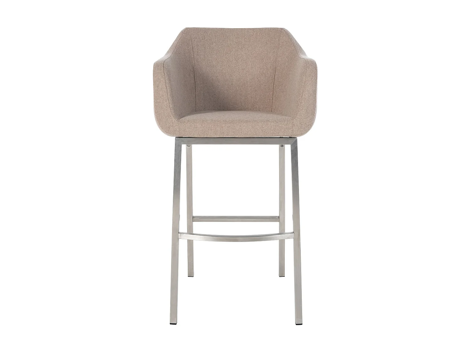 Tabouret de bar - Feutrine & Métal - Taupe - Monea