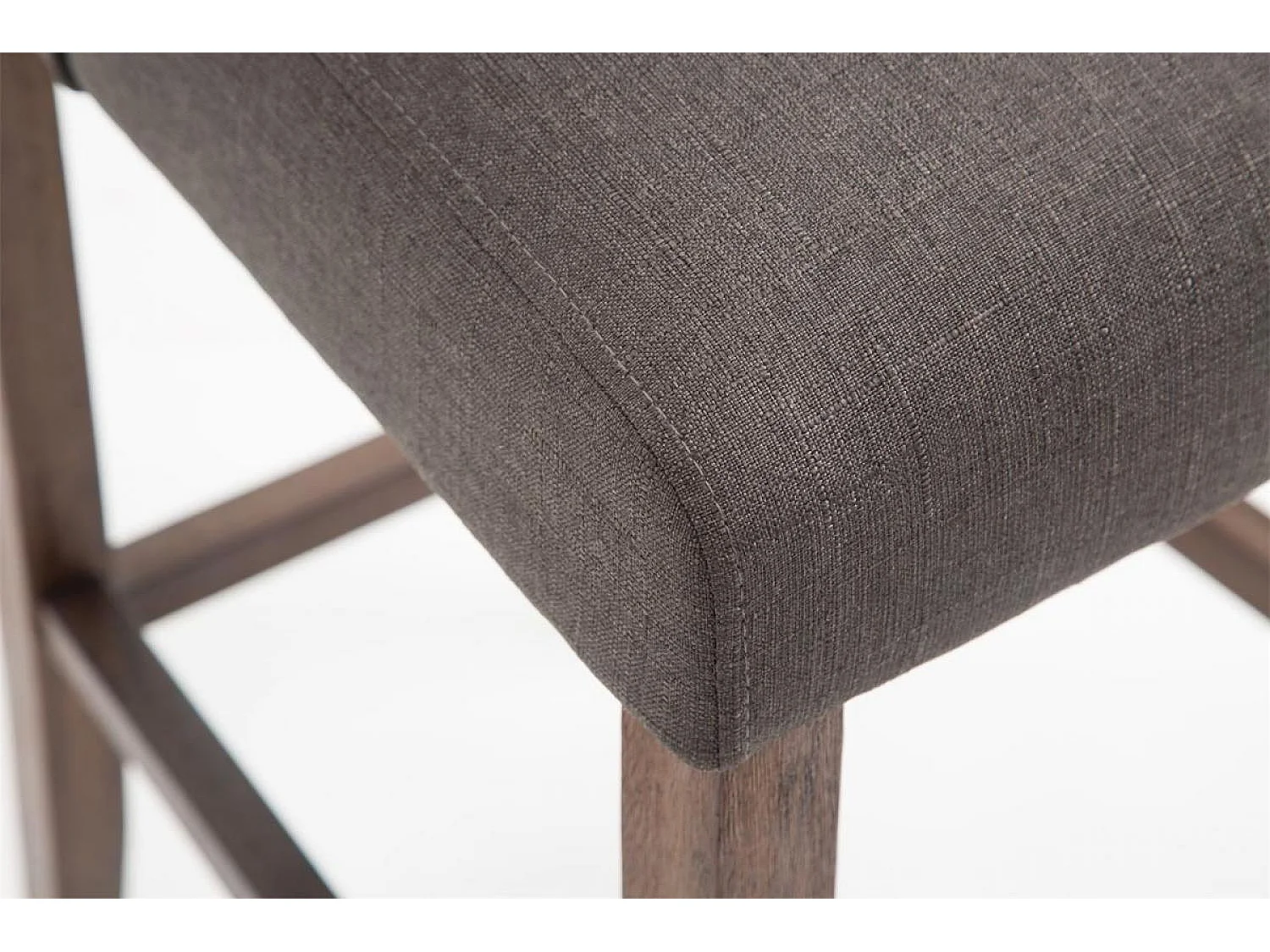 Lot de 2  Tabouret de bar - Tissu & Bois - Gris foncé - Cassandra