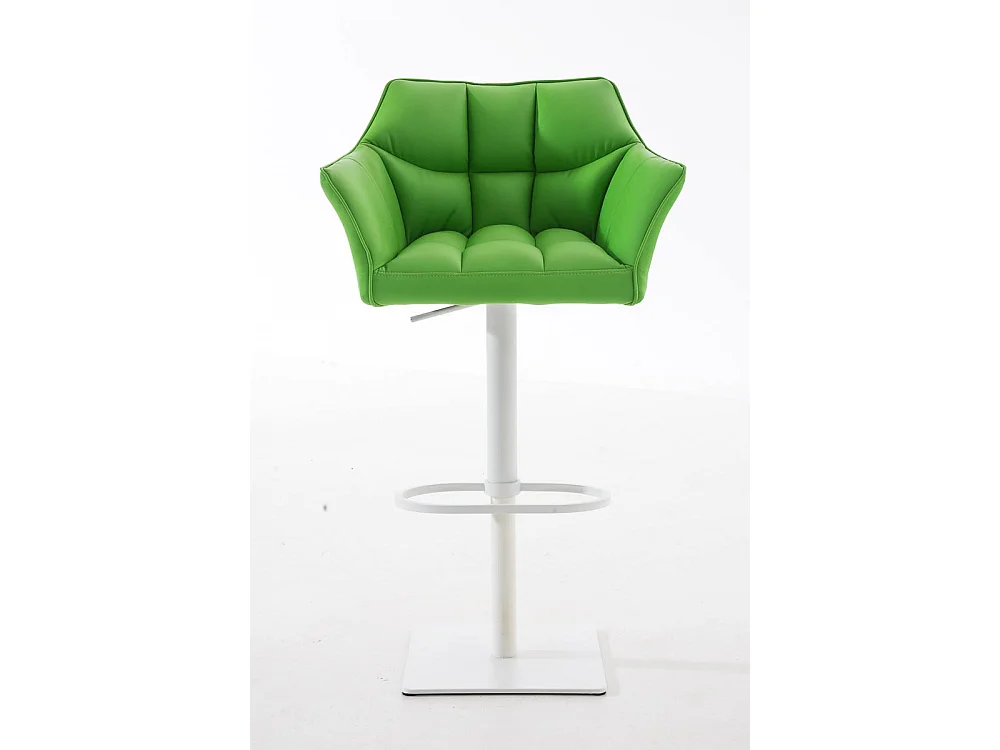 Tabouret de bar - Similicuir & Blanc - Vert - Damaso