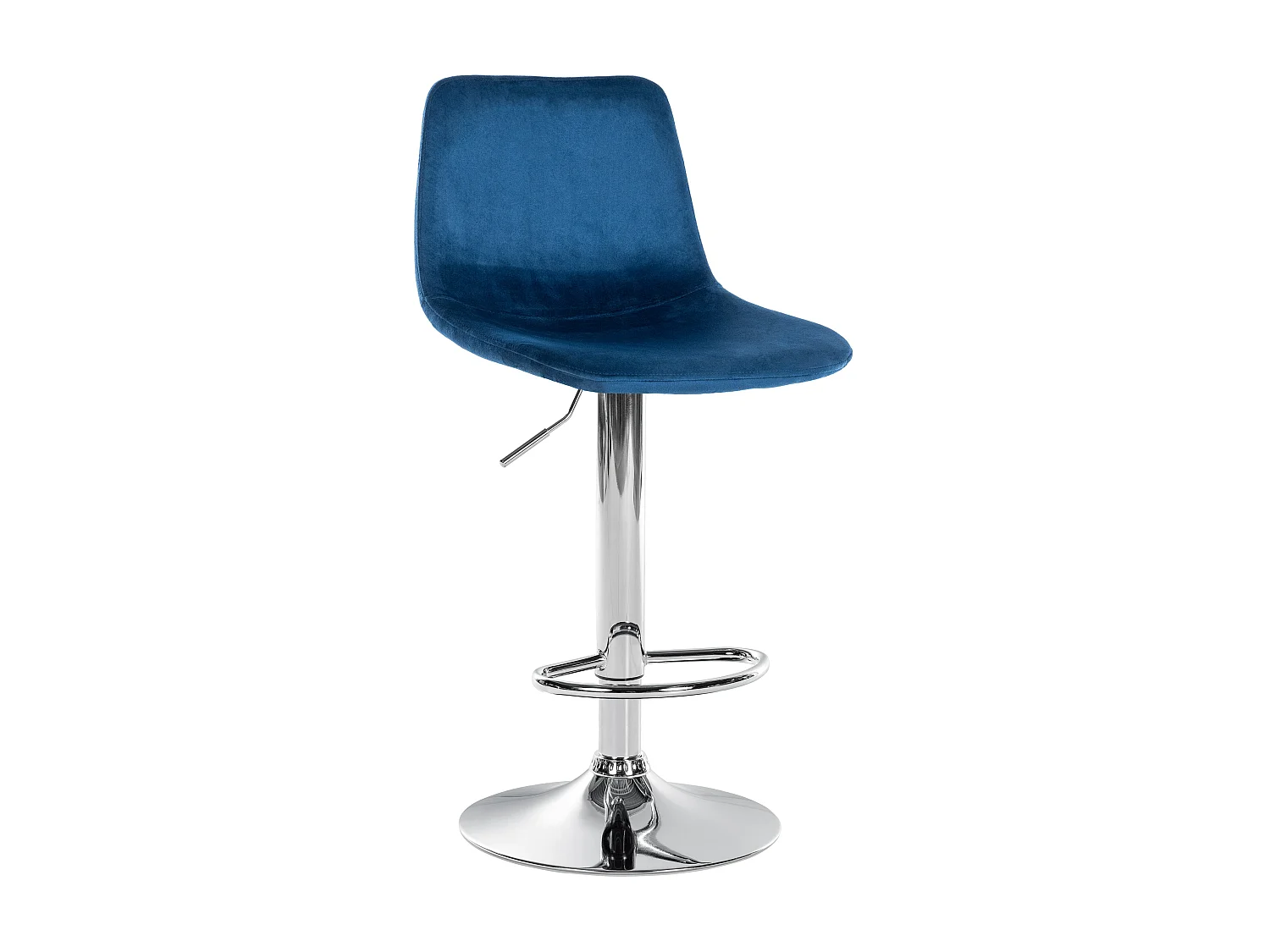 Tabouret de bar - Velours & Métal - Bleu - Divo